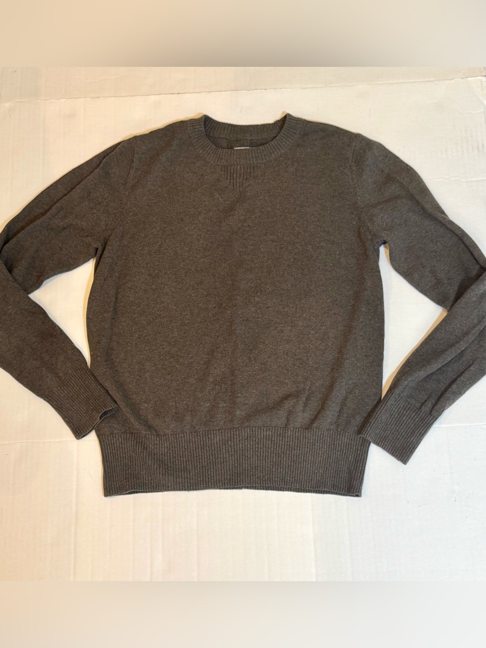 PACT Organic Cotton Crewneck Sweater Womens M Oatmeal Brown Minimalist Capsule - Picture 5 of 9